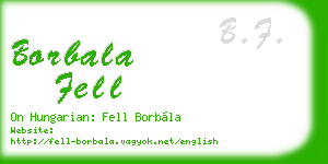 borbala fell business card