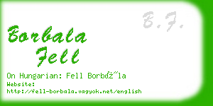 borbala fell business card